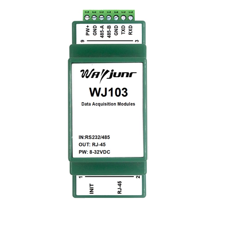 Modbus RTU轉(zhuǎn)Modbus TCP模塊，RS232/485轉(zhuǎn)Modbus TCP網(wǎng)絡(luò)模塊，WJ103