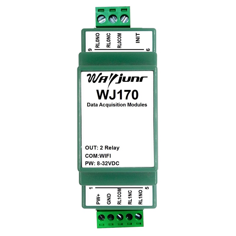 兩路繼電器DO輸出，Modbus TCP和MQTT，WiFi模塊  WJ170